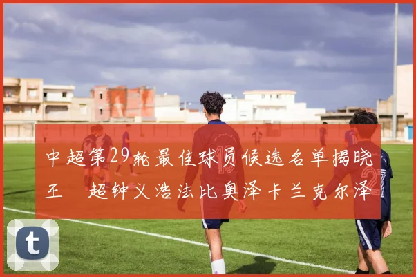 中超第29轮最佳球员候选名单揭晓王燊超钟义浩法比奥泽卡兰克尔泽齐聚争夺荣耀